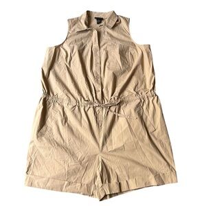 LANE BRYANT Women's Plus Sz 24 Romper Short Sleeveless Shorts‎ Jumpsuit Cream